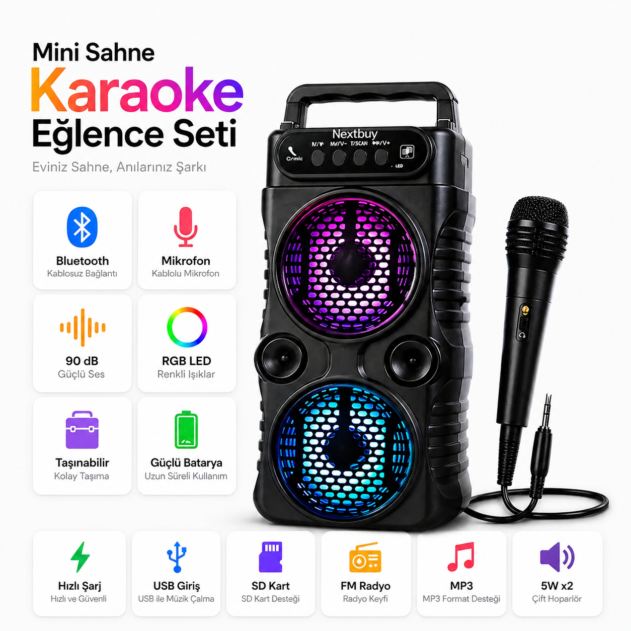 Mini Sahne™ Karaoke Eğlence Seti